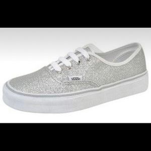 Vans Silver Glitter Shoes